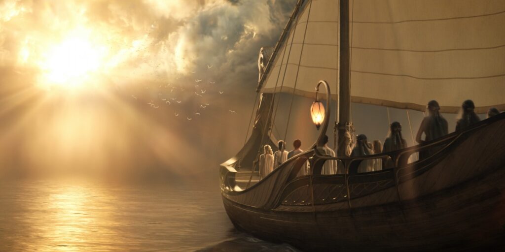 Los anillos de poder 1x01 Barco a Valinor