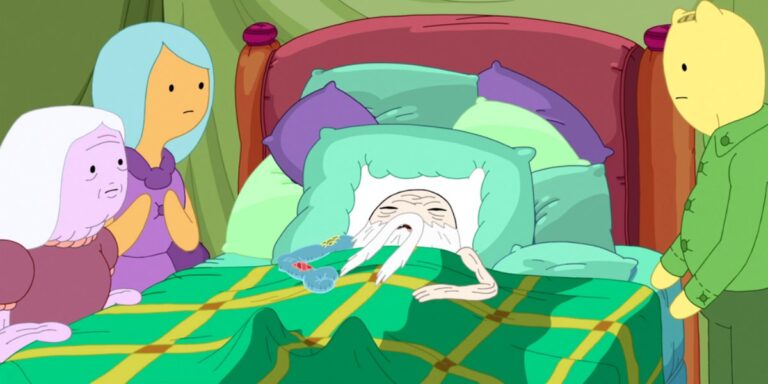 Fotograma del capítulo 'Puhoy'/'Holalmohada' de 'Hora de aventuras', relacionado con el chuanqui 'El mundo en una almohada'