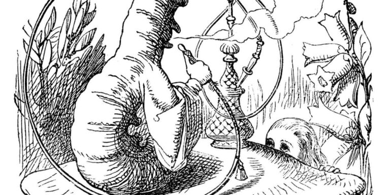 Ilustración de Alicia en el país de las maravillas usada como portada de cuentos y libros sobre vidas imaginadas y soñadas en un instante