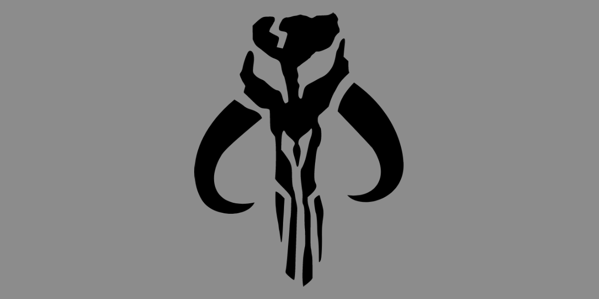 Símbolo de Mandalore basado en el cráneo del mythosaurio