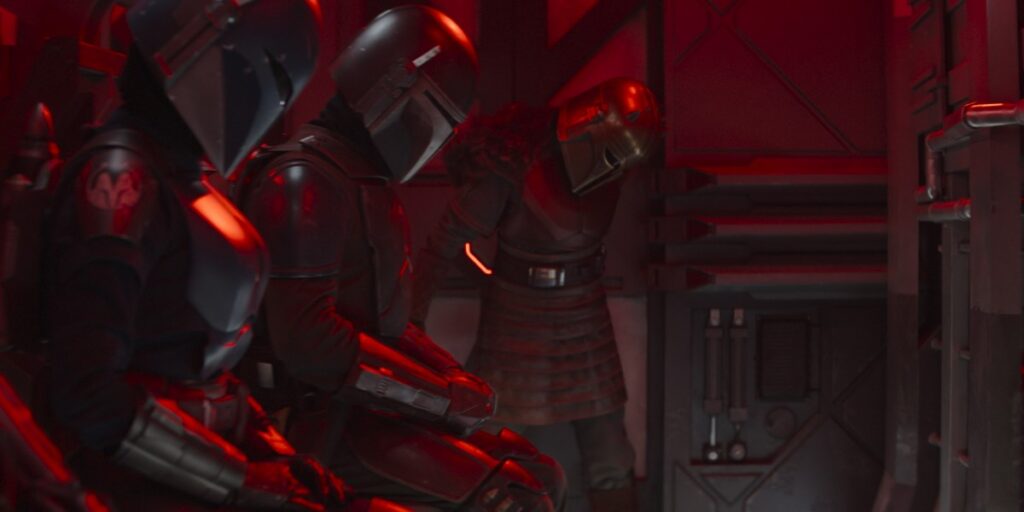 La Armera y mandalorianos en 'The Mandalorian' 3x08