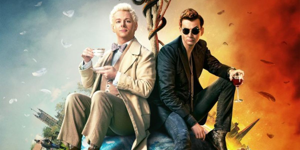 Segmento del poster de la serie 'Good omens' de Neil Gaiman