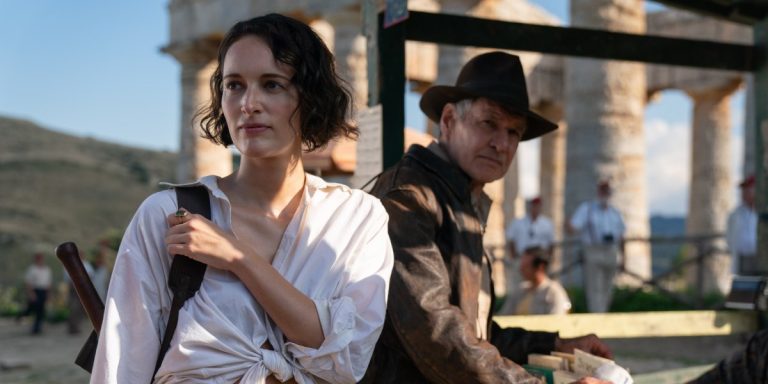 Phoebe Waller-Bridge y Harrison Ford en 'Indiana Jones y el dial del destino'