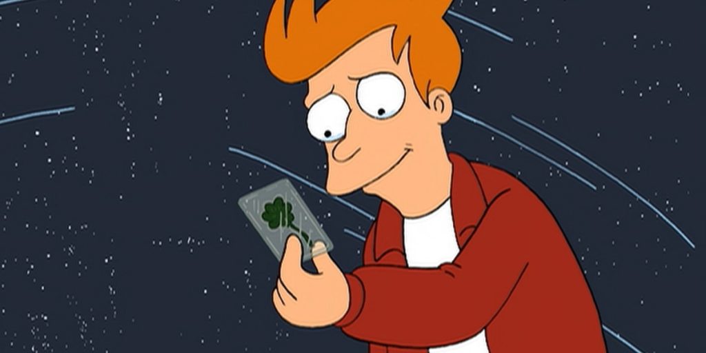 Fotograma de 'La suerte del frylandés', un capítulo de 'Futurama' hecho para llorar