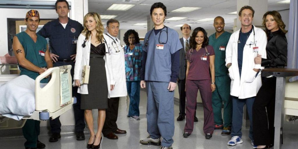 Segmento de cártel promocional de 'Scrubs'