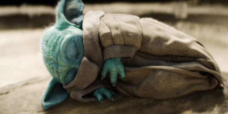 Baby Yoda cansado