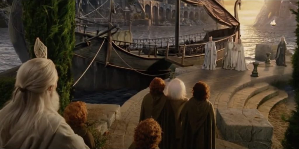 Puertos grises en el final de 'El retorno del rey'