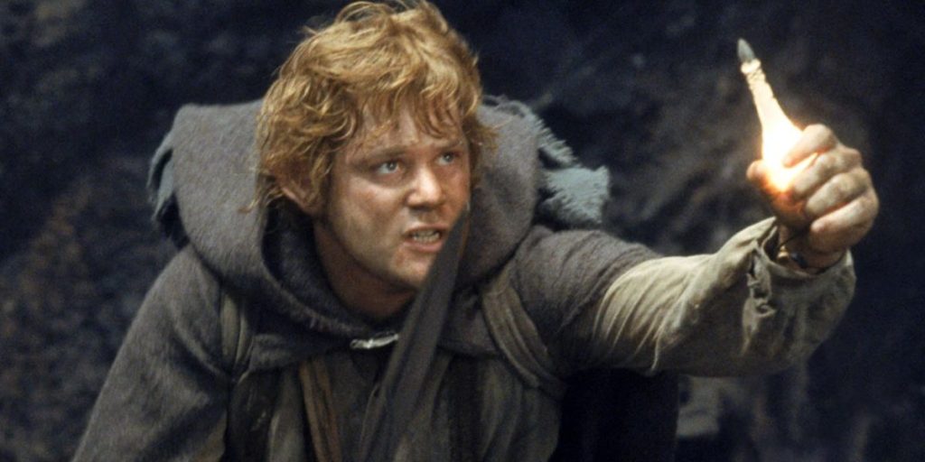 Sam salvando a Frodo en Cirith Ungol