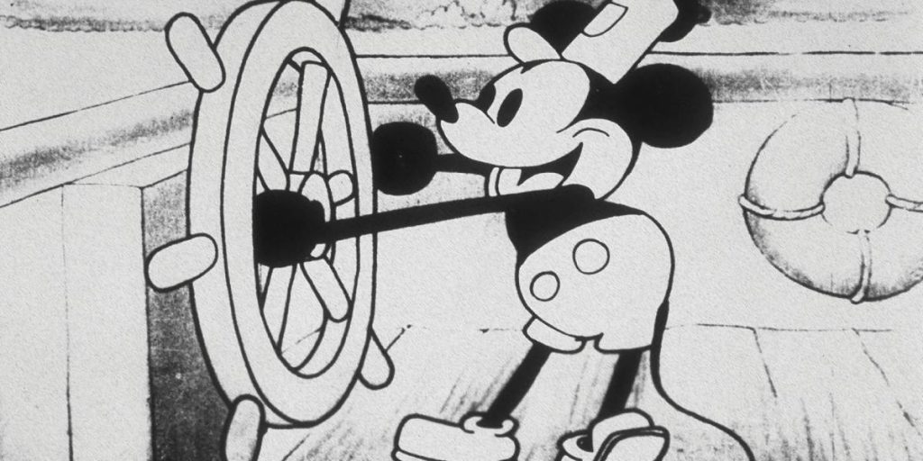 Mickey Mouse en 'Steamboat Willie'