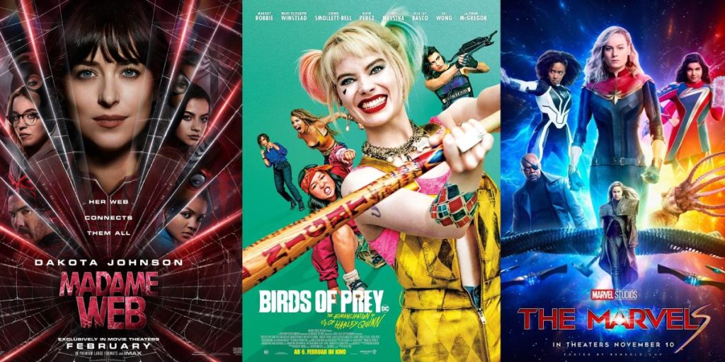 'Madame Web', 'Aves de presa' y 'The Marvels' son películas de equipos de superheroínas