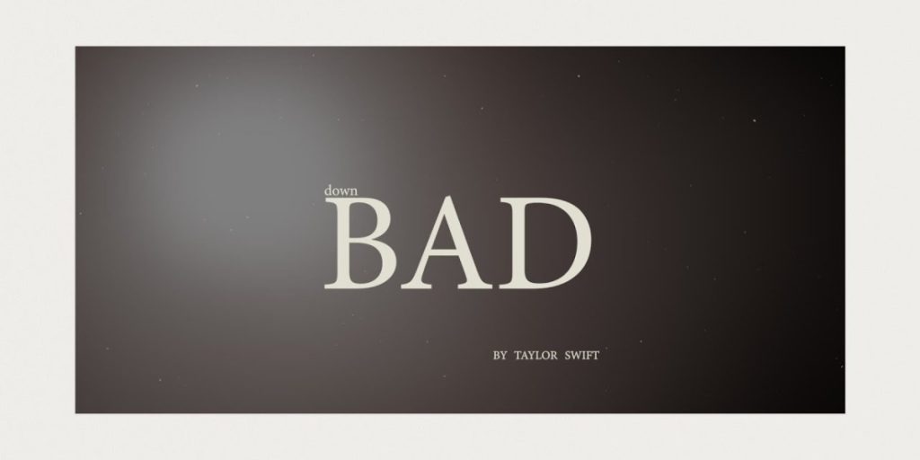 Letra de 'Down bad'