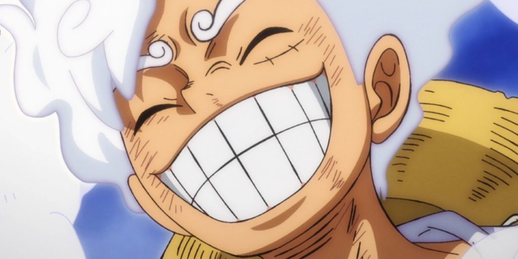 Luffy riendo en gear 5