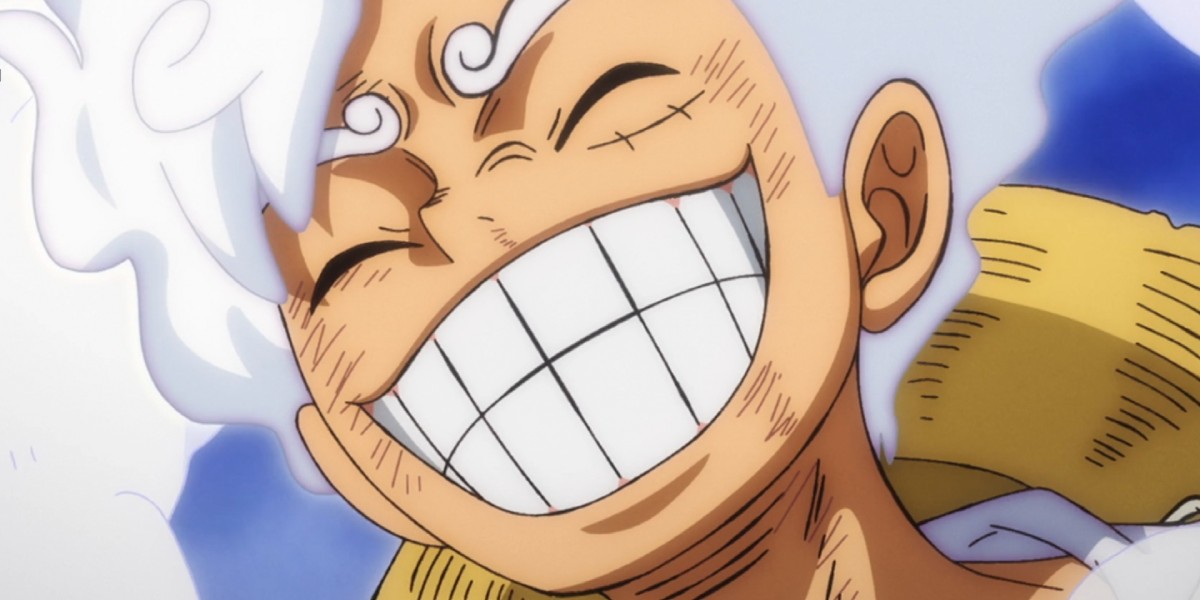 Luffy riendo en gear 5