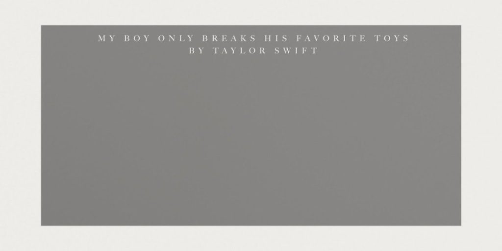 Letra de 'My boy only breaks his favourite toys'