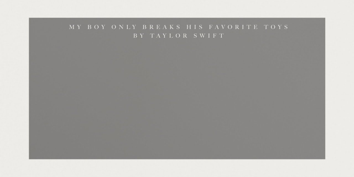 Letra de 'My boy only breaks his favourite toys'