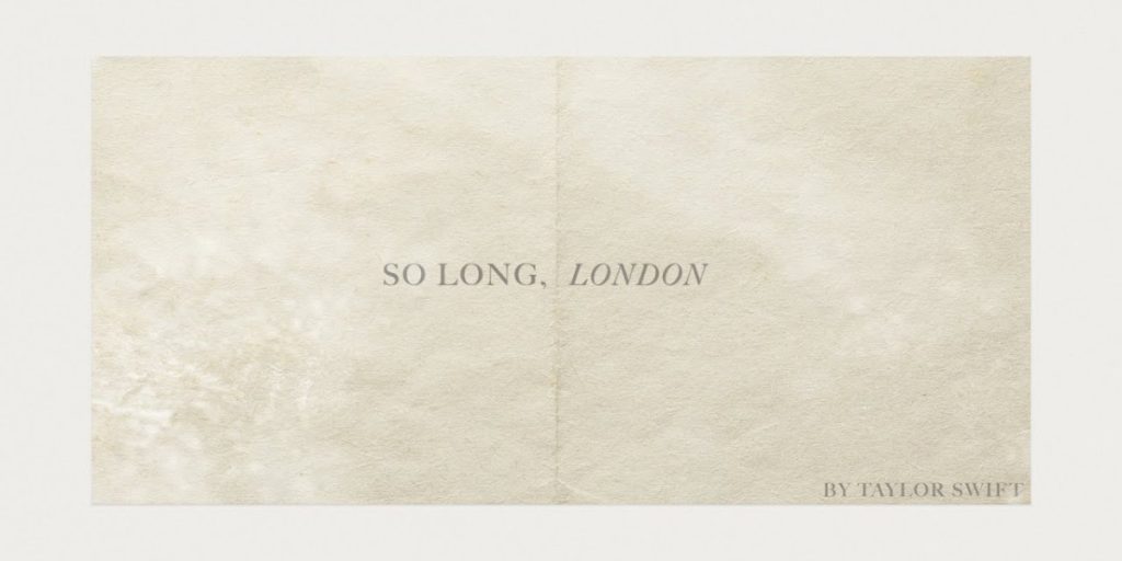 Letra de 'So long, London'