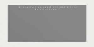 Significado de My Boy Only Breaks His Favorite Toys, de Taylor Swift