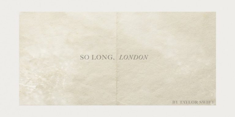 Significado de 'So Long, London', de Taylor Swift